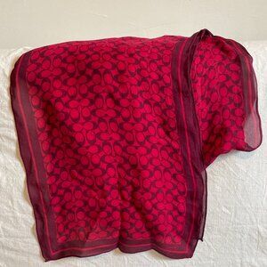 Vintage Coach Scarf Red